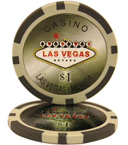 MRC 500pcs Las Vegas Laser Poker Chips Set with Aluminum Case