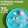(2025 New) Cordless Robotic Pool Cleaner, Automatic Pool Vacuum for Above Ground Pool, Powerful Suction, Dual Layer Filtration, LED Indicator, Ideal for Flat Above Pools up to 645 Sq.ft.(Light Blue)