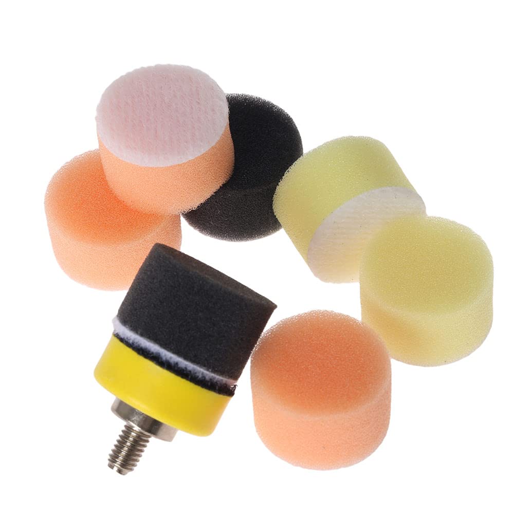 50 sztuk 1 cal 25mm gąbka woskowanie polerowanie podkładka polerska do polerowania samochodu M6 podkładka polerska płyta wspierająca do narzędzia obrotowego Dremel, 151 sztuk