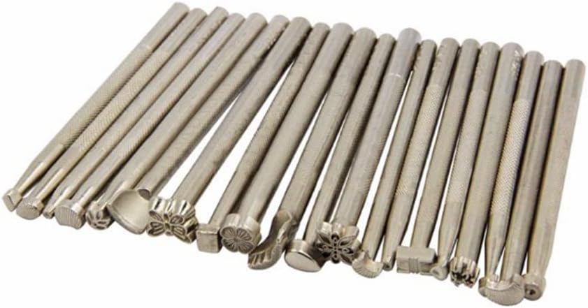 Miniatura 6 de 20 unids cuero estampado herramientas cuero trabajo silla de montar hacer sellos herramienta cuero sello Punch Set