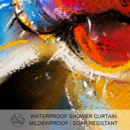 Rideau de douche imperméable motif vache pour éviter les projections d'eau au sol - 4