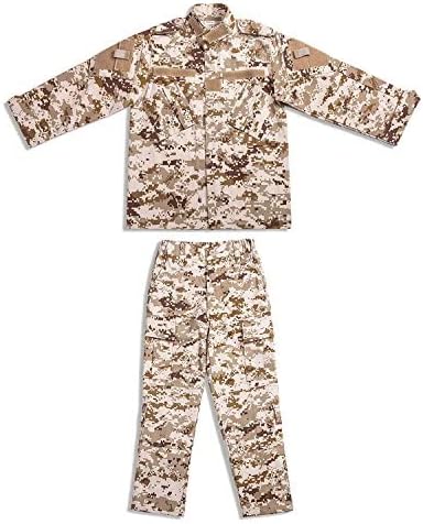 Miniatura 8 de Tactical Airsoft Niños Ropa Niños BDU Caza Militar Camuflaje Combate Traje Uniforme