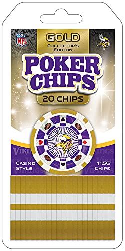 Masterpieces MIV3130 Casino - Nfl Minnesota Vikings - 20 Piece Team Poker Chips cover