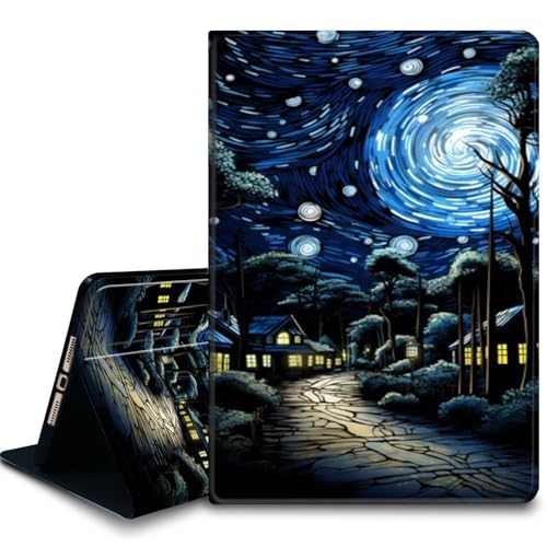 Bxgolkgd Funda para tablet Samsung Galaxy Tab A de 8.0 pulgadas 2019 (SM-T290/T295), funda a prueba de golpes con disipación de calor, función de encendido y apagado automático, noches estrelladas