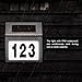 Address Numbers for Houses Sunsbell Solar Powered Led Address Plaques House Numbers for Outside Door Numbers Sign for Houses Stainless Steel House Number Plaque, for Home Outdoor Yard Street