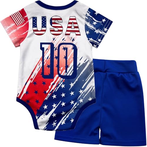 Country Baby's Soccer Jerseys Infant Two - piece Set Football Uniform Shirt and Comfort Shorts for boys and Girls2