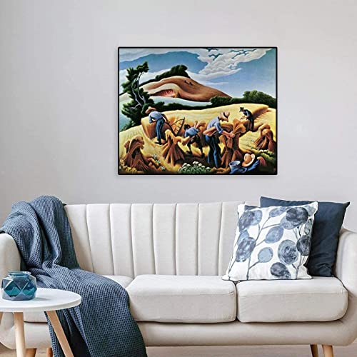 Impression sur toile Thomas Hart Benton de qualité musée avec cadre - 2