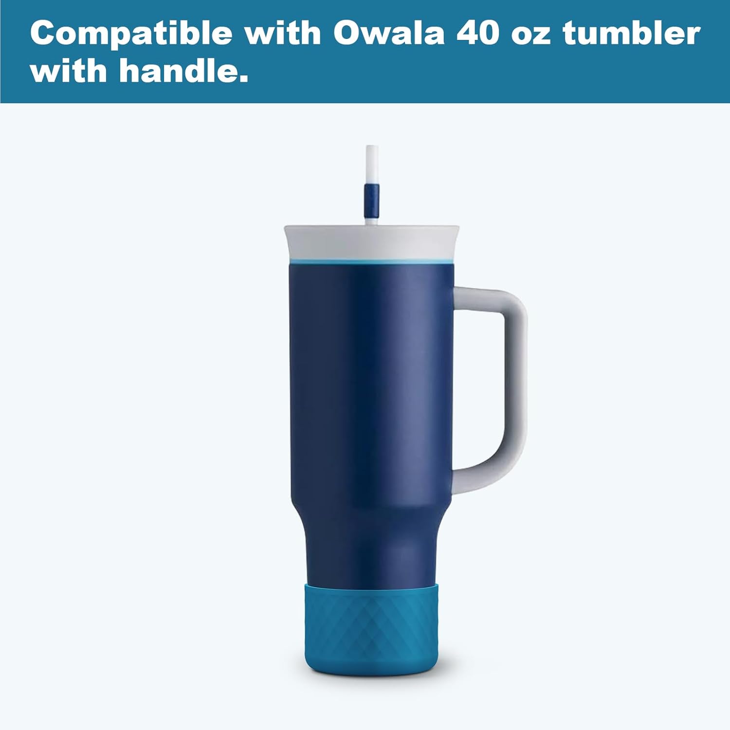 Silicone Boot for Owala 40 oz Tumbler with Handle, Anti-Slip Protective Sleeve for Stainless Steel Triple Layer Insulated Travel Tumbler Accessories - Image 2