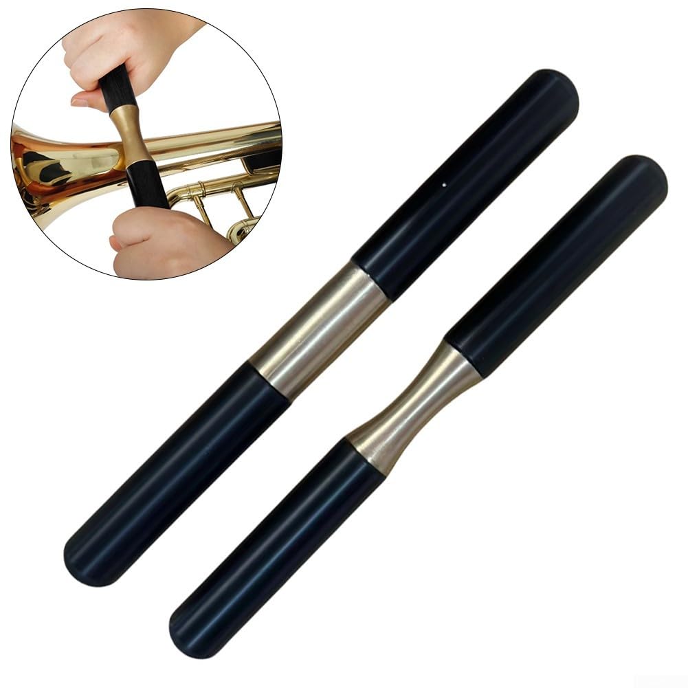 Rullo a pressione per sassofono, strumento di riparazione per tromba e trombone, accessorio per la manutenzione degli strumenti in ottone con manico in mogano, per riparare irregolarità e danni ai