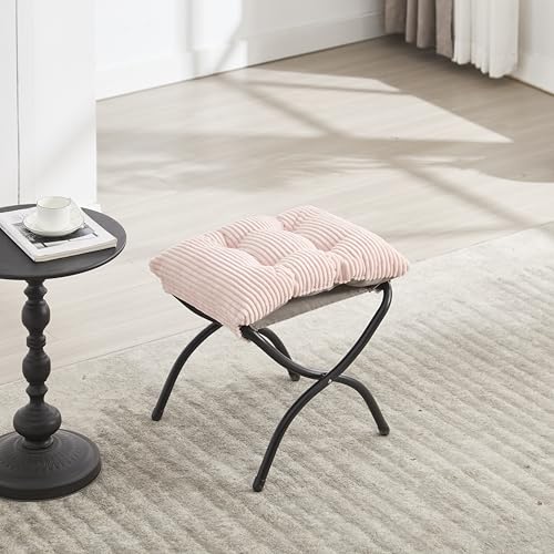 Sillón peluche rosa plegable miniatura 5