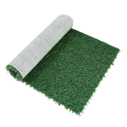 Premium Artificial Grass - Portable Potty Pad, Versatile Canine Turf, Soft Texture Fabric with Drainage Holes, Washable Material for Cage Crate, Pet Grass Mat Multi Layer Absorbent Training Accessory