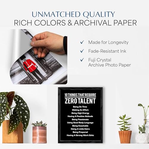 10 Things That Require Zero Talent - Motivational Wall Art Print | Inspirational Quote Decor for Home, Office, or Gym | Leadership and Encouragement Gift (Unframed, 8 x 10 inches) - Image 4