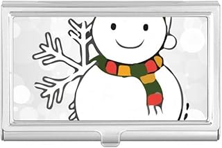 Weather Snowman Snowflake Illustration Business Card Holder Case Pocket Box Wallet
