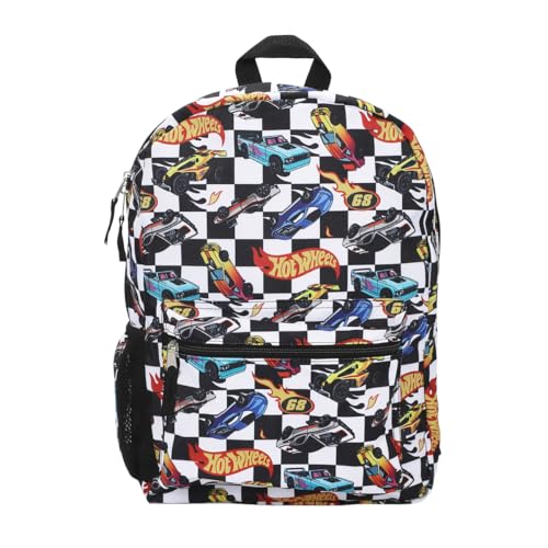 Bioworld Hot Wheels All-Over Print 16 Backpack For School And Travel