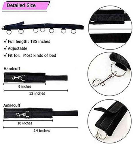 Miniatura 2 de Fijación sexual para parejas, sujeción de cama para cama tamaño Queen, correas de cama para adultos, juego de colchón King, amarre sexual, adultos y