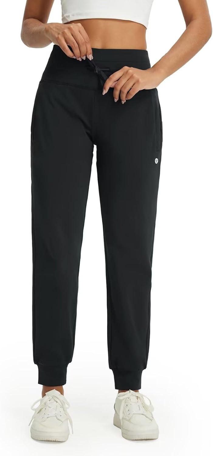 M MAELREG Golf Fleece Lined Joggers for Women Water-Resistant High Waisted Thermal Winter Sweatpants Hiking Running Pockets - Image 2