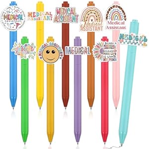 Geyoga 10pcs Medical Assistants Recognition Day Pens Ma Appreciation Gift Ballpoint Pens Bulk for Medical Assistants Recognition Day Gifts Favor Party Supplies