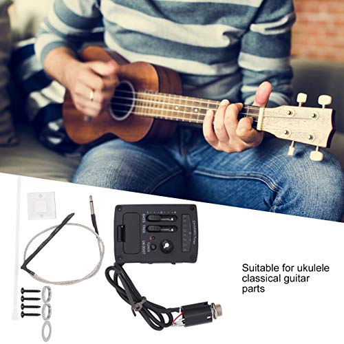 Pastilla Para Ukulele, Ecualizador de 2 bandas Ajuste de pastilla Ukulele EQ Ecualizador Sintonizador Guitarra clásica Pastilla piezoeléctrica Preamplificador