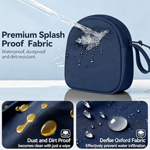 Image of Inesore Soft Headphone Case Headset Carrying Storage Bag Pouch,Dark Blue | Compatible with JBL Tune & Live /Sony WH-CH520 510 720 / Sony MDR-ZX /Bose QuietComfort /JLab /BERIBES /TOZO /KVIDIO /SoundCore