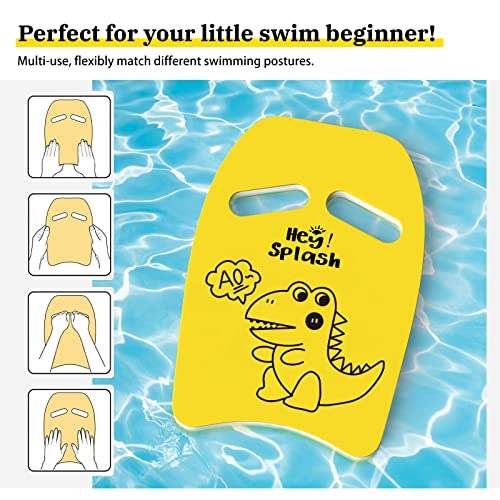 Heysplash Swim Kickboard For Kids, Swimming Training Kickboard, Cute Pattern Swim Training Aid For Children, Pool Exercise Equipments For Beginning Swimmers Safety Swim Board Auxiliary, Yellow #TOP2