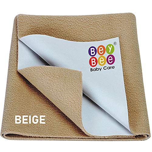 Beybee Quick Dry Bed Protector Waterproof Baby Cot Sheet (Small)(Beige)