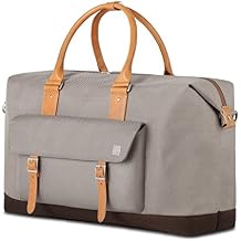 Moshi Vacanza Weekend Travel Bag, Duffle Canvas Luggage, Weather-Resistant Handbag- Gray