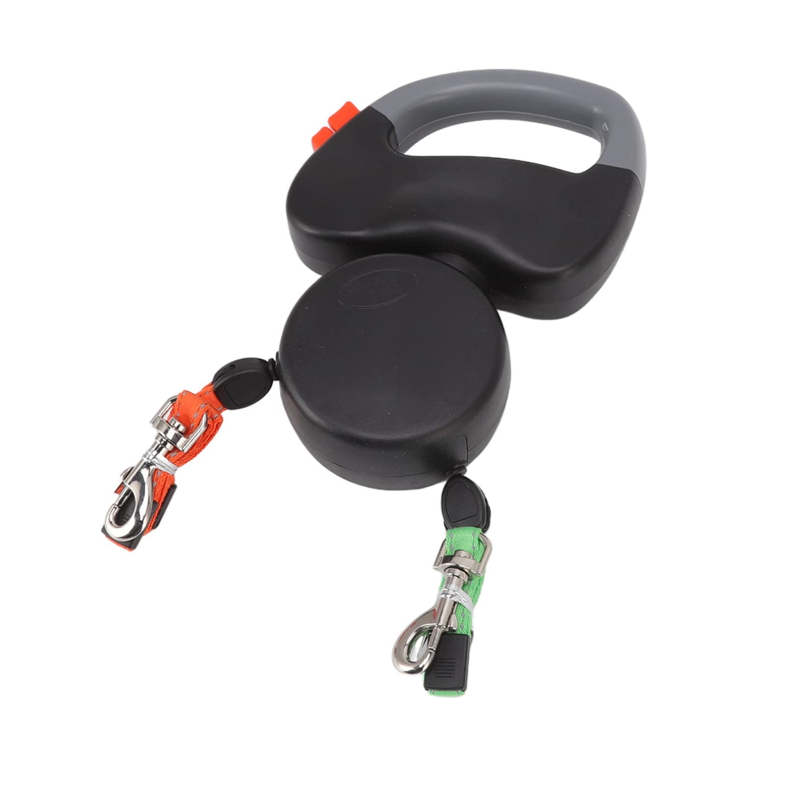 Generic Podwójna Smycz Zwijana Lina dla Psa Nawijanie Automatyczne Trwała Smycz Trakcyjna do Spacerów ze Zwierzętami Dwa Psy 3 Metry (BLACK)