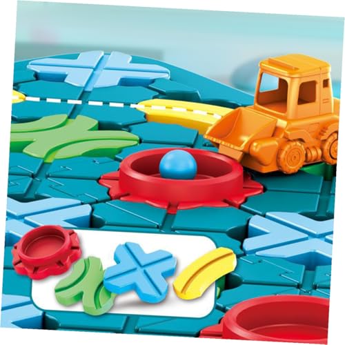 Pista de coches infantil con rompecabezas de plástico resistente para niños 6