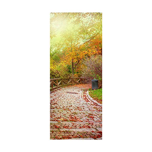 Oxiang Adesivi per Porte Interne 3D Parco Percorso...