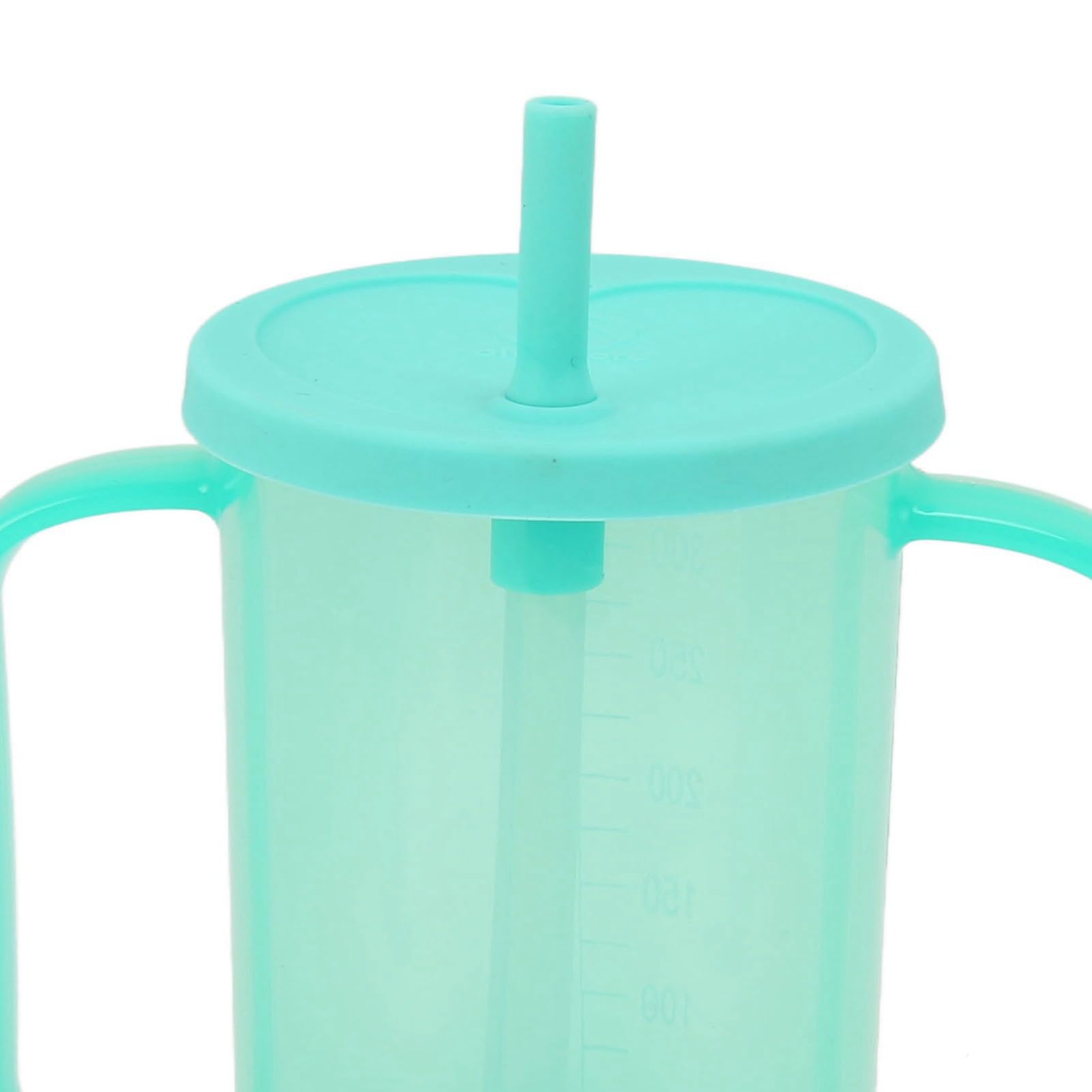 Socobeta Gobelet à Bec Adulte 350ML avec Paille, avec Deux Poignées pour Patients Handicapés ou Personnes âgées, Gobelet D'aide à L'alimentation et à la Boisson de Convalescence