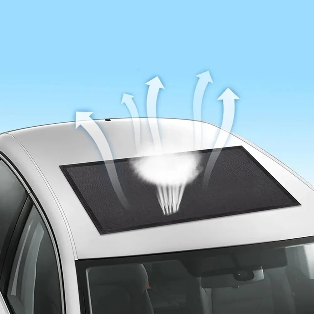 Rete parasole per tetto apribile per auto, rete traspirante, anti-insetti, copertura isolante termica per auto, camion, SUV, riduzione dell'abbagliamento, protezione per la privacy, 95 x