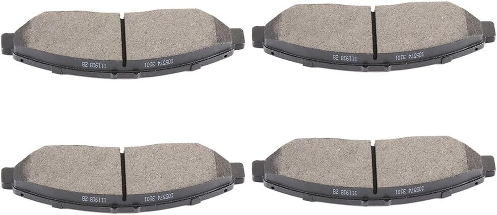 ECCPP D1378-8396 4pcs Front Semi Metallic Disc Brake Pad Set Fit For Acura MDX 2007-2019,For Acura ZDX 2010-2013,For Honda Pilot 2009-2019,For Honda Ridgeline 2017-2019