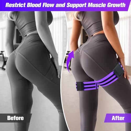 Image of Booty Bands, Blood Flow Restriction Bands for Women /Men, Adjustable BFR Training Bands for Glutes & Hip Building, Occlusion Resistance Bands