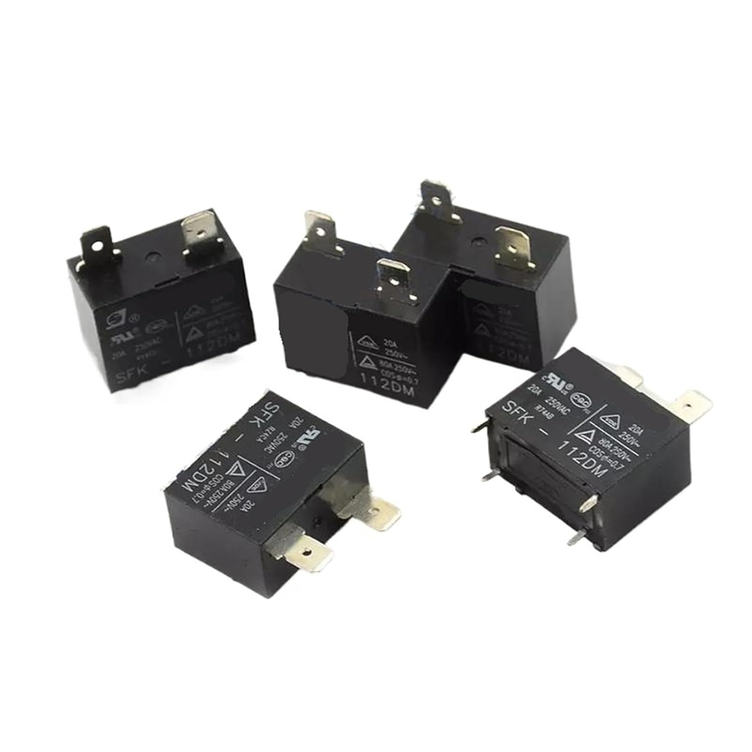 20PCS Relays SFK-112DM 105DM 124DM Air Conditioner Relay Power SFK 112DM 12VDC 20A 250VAC 4Pins 1H Form A(Worn Available,SFK-124DM)