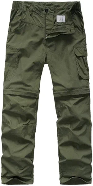 Kids' Cargo Pants, Boy's Casual Outdoor Quick Dry Waterproof Hiking Climbing Convertible Trousers #9016