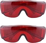 Castanai Teeth Whitening Red Eye Protection Glasses for Dentist Spectacles Goggle Glasses Protective Eye (2PCS/Set)