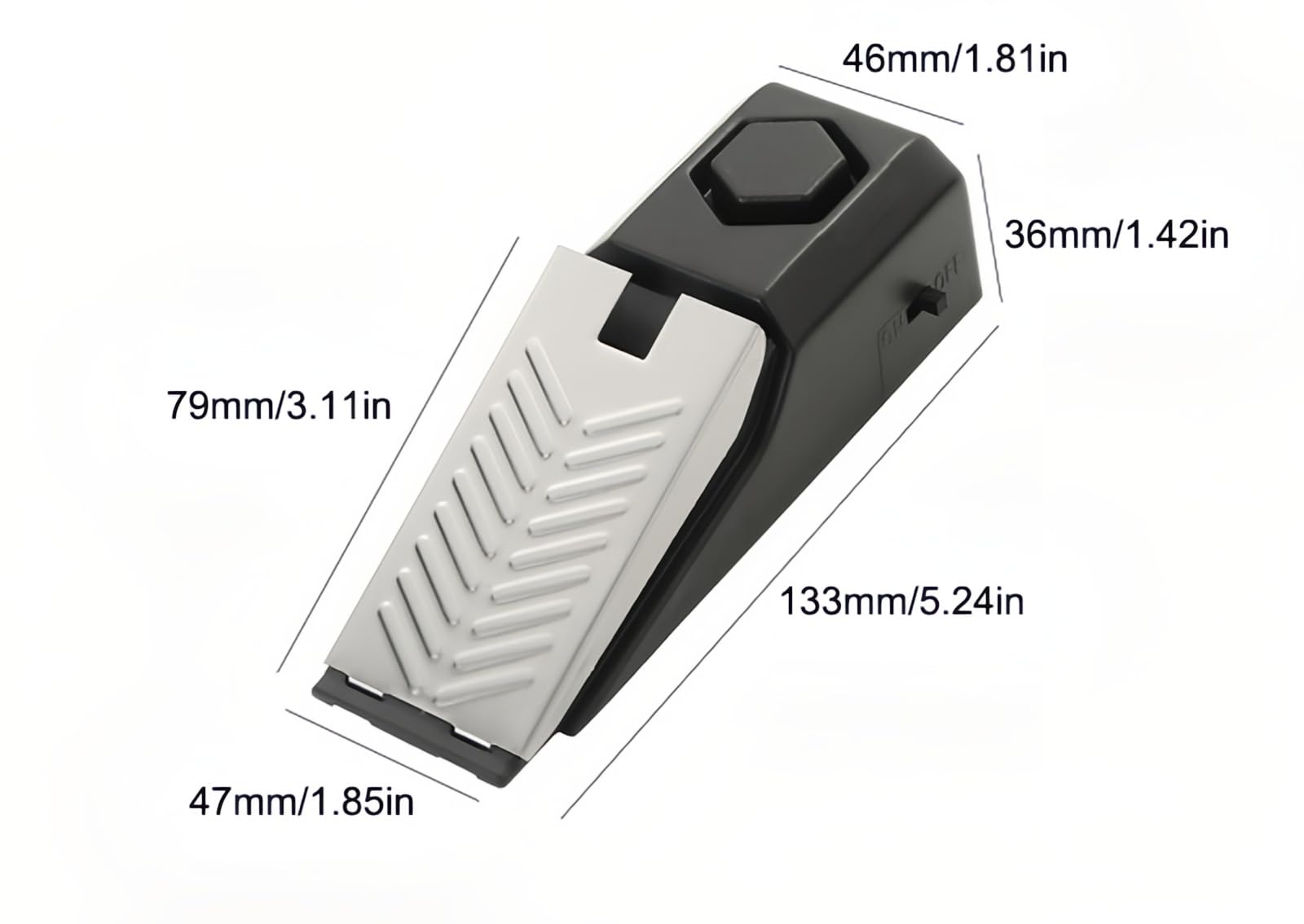 Mengshen 4er Pack Türstopper Alarm Tragbare Türkeile Sicherheitsalarm 120 dB Sirene Türstopper für den Eingangsbereich für Reisen Zuhause und Wohnheime