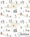 Sketchbook: Blank Notebook for Drawing, Writing, Painting, Sketching & Doodling, 100 Pages, 8x10 - Nifty Winter Time Christmas Pattern