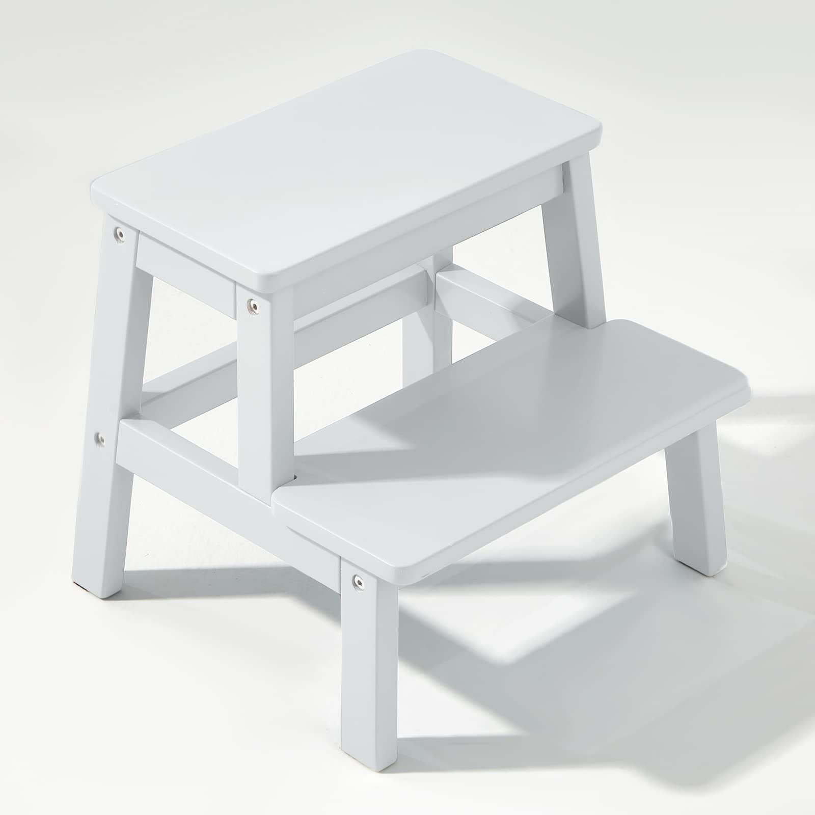 Photo 1 of (READ NOTES) HOUCHICS Wooden Step Stool - with 260lb Load Capacity White