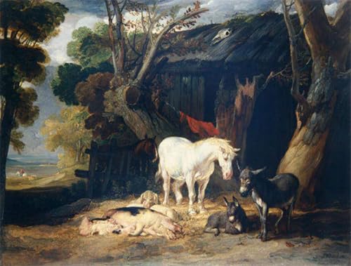 Cuadro en lienzo El Corral de 60x90cm, el regalo artístico perfecto para coleccionistas