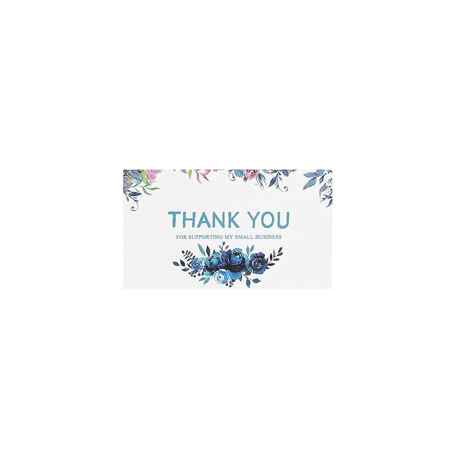 DieffematicSDK Tarjeta Cumpleaños 30-500pc Blue Pink Gracias por apoyar mi tarjeta de visita pequeña Gracias Tarjeta de felicitación Cartulina de apreciación de la tarjeta de felicitación para el rega