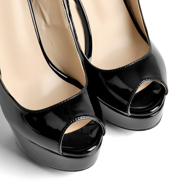 MissHeel Plateau Slingbacks High Heels Stilettos Zapatos de mujer Zapatos de noche