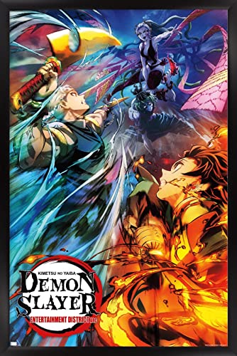 Trends International Demon Slayer - Key Visual 2 Wall Poster, 22.375" x 34", Black Framed Version