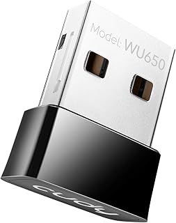 Cudy AC 650Mbps USB WiFi Adapter for PC, 5GHz/2.4GHz Wireless Dongle, WiFi Wireless Adapter for Laptop - Nano Size, Compatible with Windows XP / 7/8.x /10/11, Mac OS
