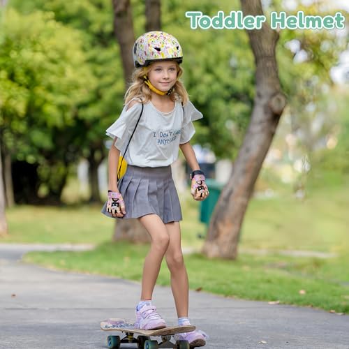 Image of Toddler Bike Helmet with Gloves and Backpack Set, 3 Sizes for Baby Infant to Kids Ages 1-3 3-5 5-8+, Adjustable Boys Girls Bike Helmet for Bicycle /Scooter /Skateboard /Roller Skate
