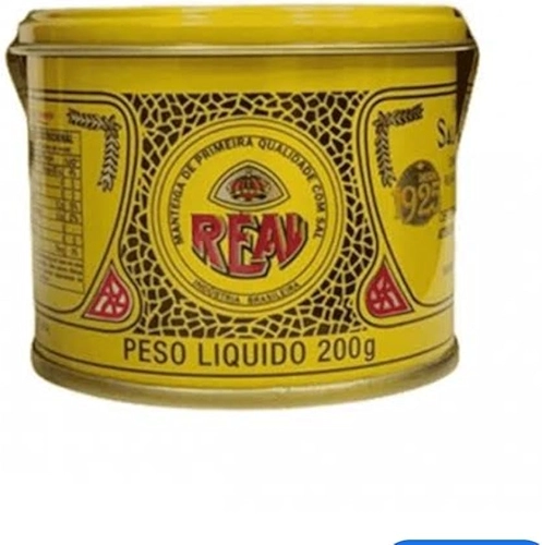 Manteiga Mineira artesanal REAL produto premium produzida com creme de leite, Lata, 200g