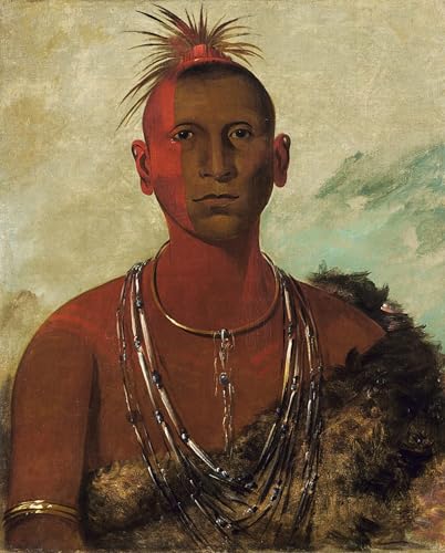 Affiche Toile Whirling Thunder une présence historique vibrante signée George Catlin