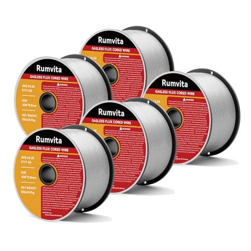 .030 Flux Core Welding Wire,E71T-GS Low Splatter Gasless Mild Carbon Steel Mig Welding Wire (.030'' 5pk)