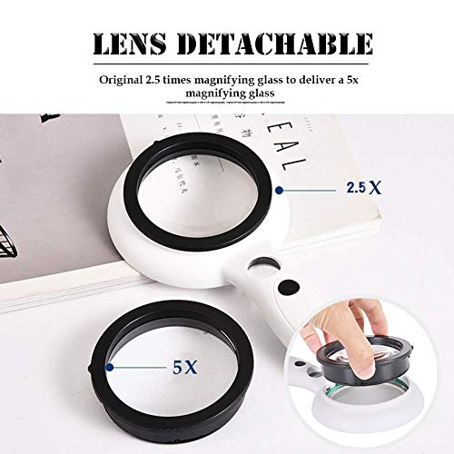 Loupes de lecture adaptées à la basse vision avec éclairage LED puissant