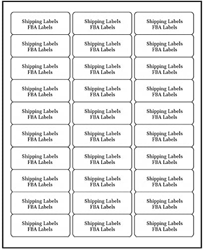 BESTEASY 30-up 25 Sheets 1\" X 2-5/8\" Address Shipping Labels for Laser and Inkjet Printers, FBA Product Labels (750 Labels)